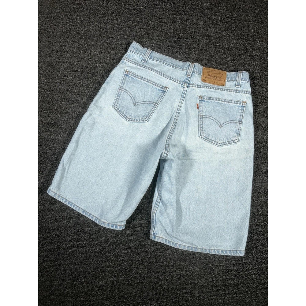 Vintage Levi's 550 Denim Shorts Men's 34 Blue Orange Tab Made In USA Relaxed
